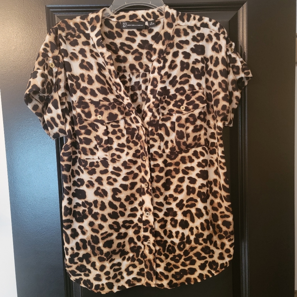 Leopard Print New York & Company Top
